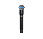 Shure ADX2/B58=-G56 Цифровой ручной передатчик с капсюлем Beta 58, динамический суперкардиоидный, удаленное управление  ShowLink, 470-638 МГц. Черный
